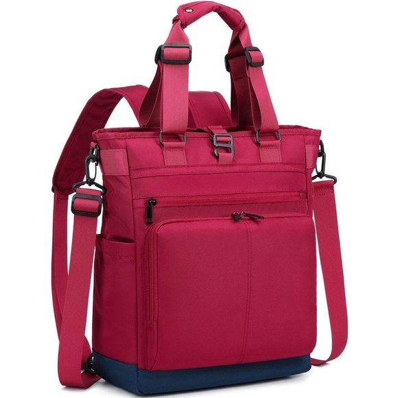 Bags Tote Messenger Backpack Convertible Red1 Poshmark